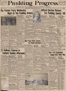 First page of Paulding Progress