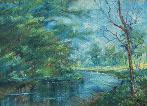 Dr. Edna Preston, History Museum painting